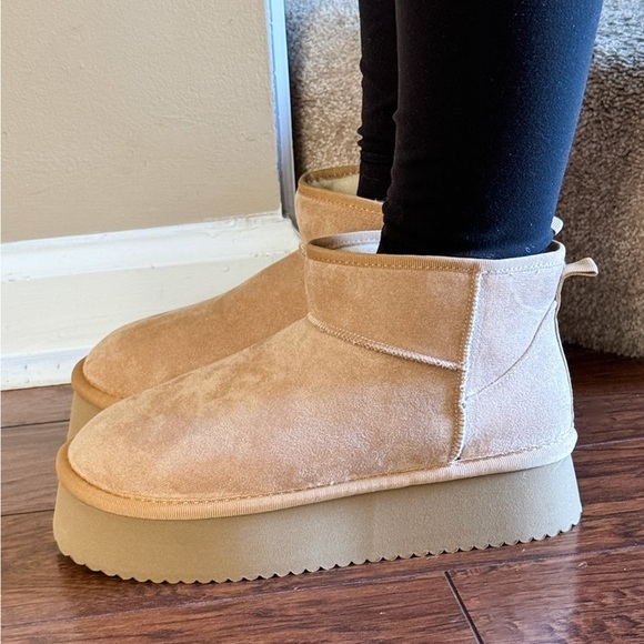 corkys footwear room service camel faux suede platform ankle boot - Picture 8 of 11